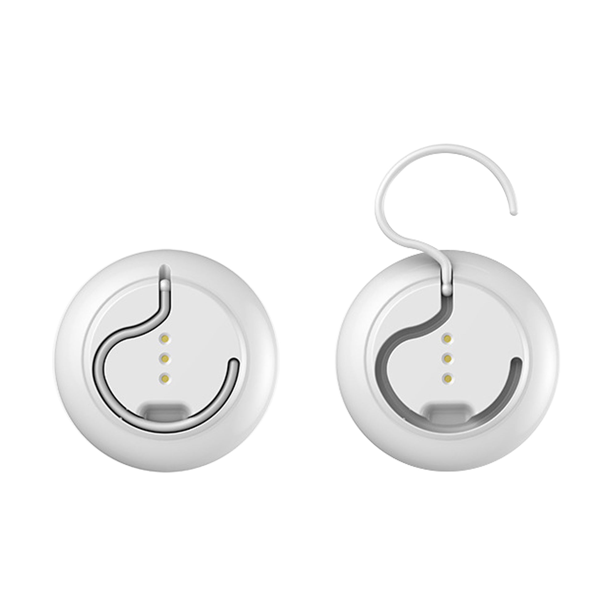 Alt View 3. BEARSOLIM - Ambient Night Light Lantern table lamp with Wireless Charging Dot Samrtphone Charger - White.