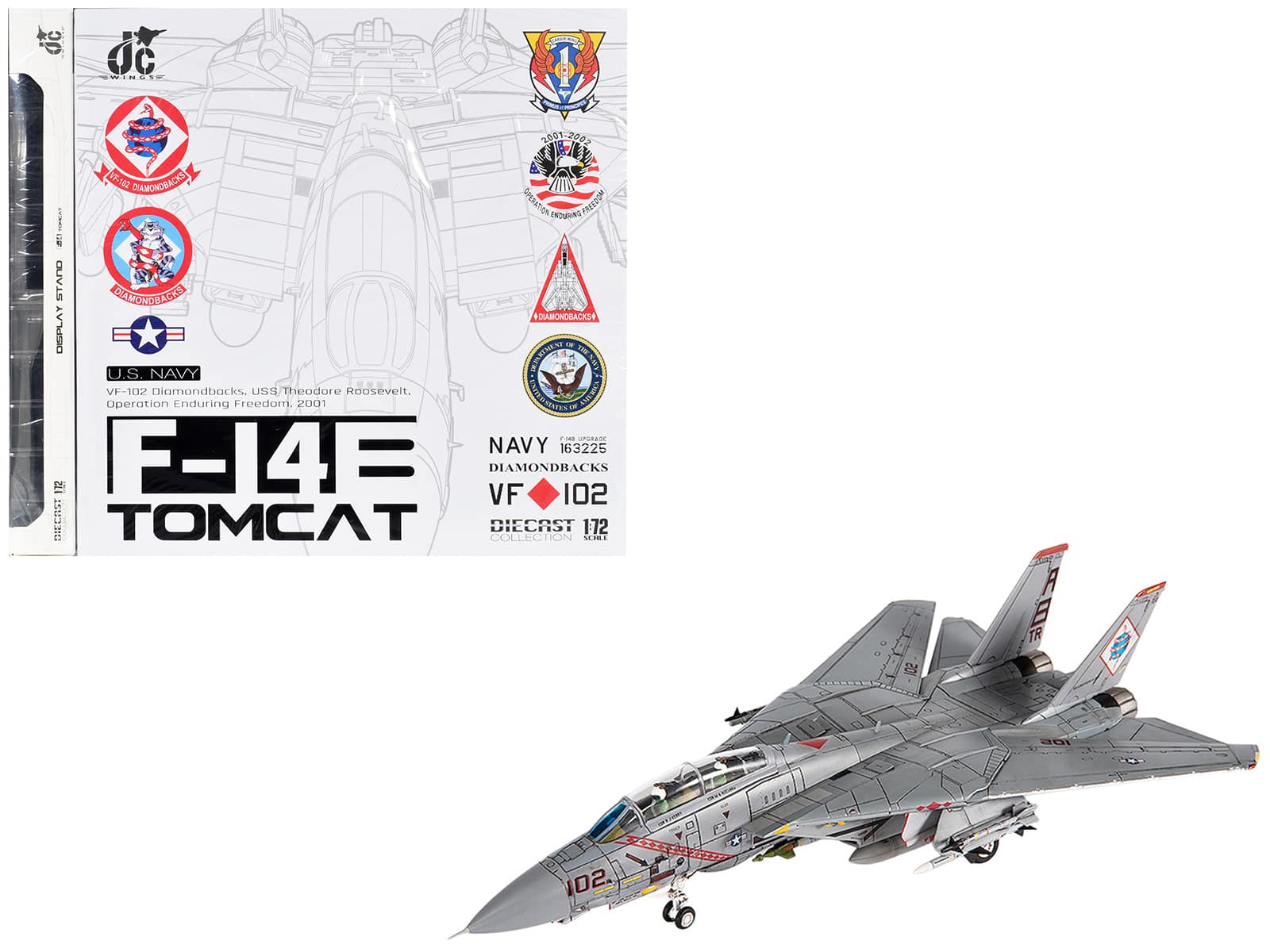 "Grumman F-14B Tomcat Fighter Aircraft ""Operation Enduring Freedom"" (2001) US Navy 1/72 Diecast Model by JC Wings" price history on PriceWatchPro