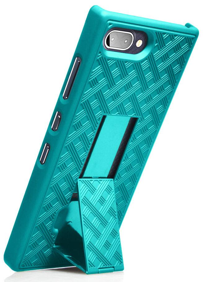 Alt View 2. Nakedcellphone - Slim Case for Blackberry Key2 LE (with Kickstand) - Teal.
