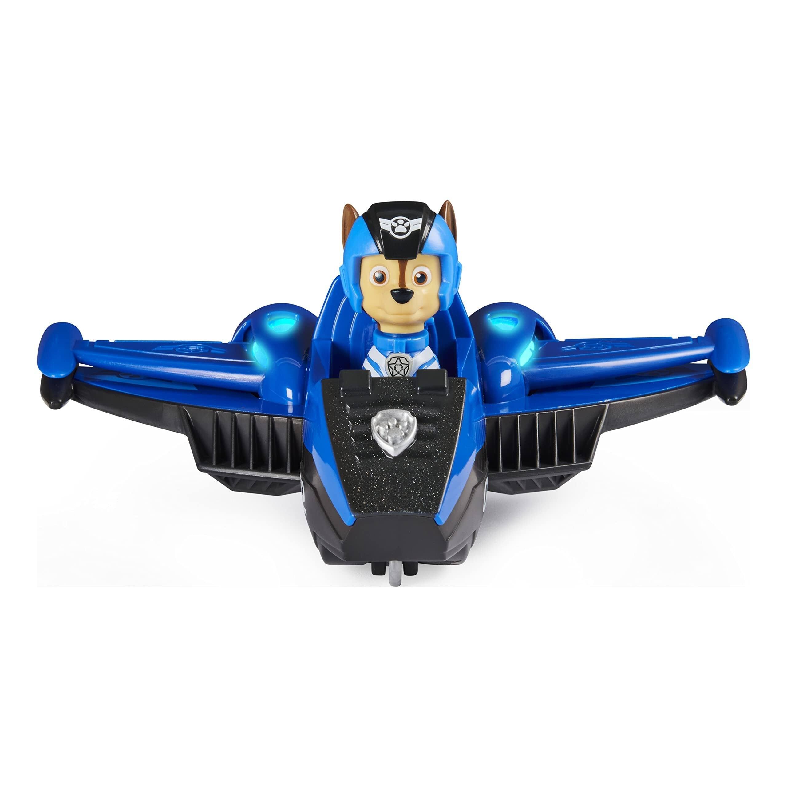Back. Paw Patrol - Paw Patrol Jet to the Rescue Chase Deluxe Transforming Vehicle with Lights and Sounds, Collectible Pup, Ages 3+ - Multicolor.