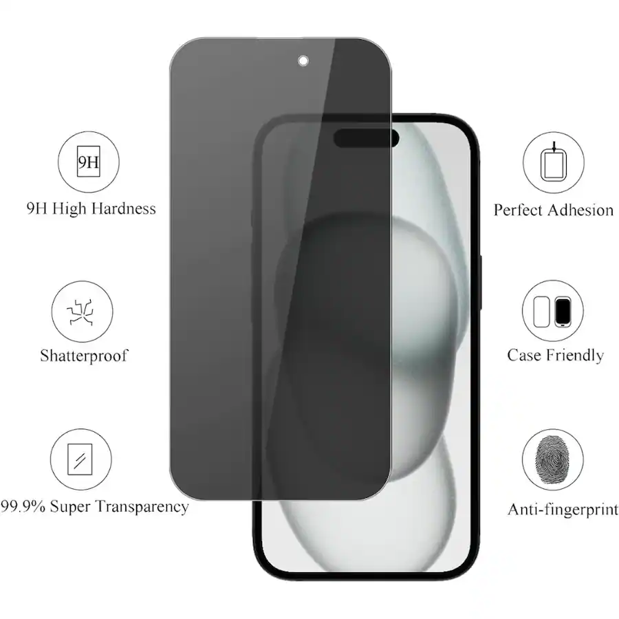 3pack Qixxronics Glass Screen Protector Designed for iPhone 17 Air 6.5 ...