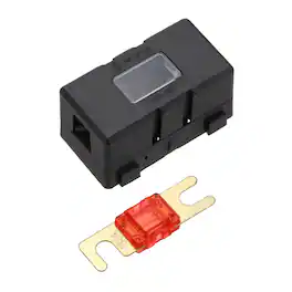Unique Bargains - 200A 125V ANL Fuse Holder Kit, 150A Fuse Inline Block Box for Automotive Marine Audio Video System - Black