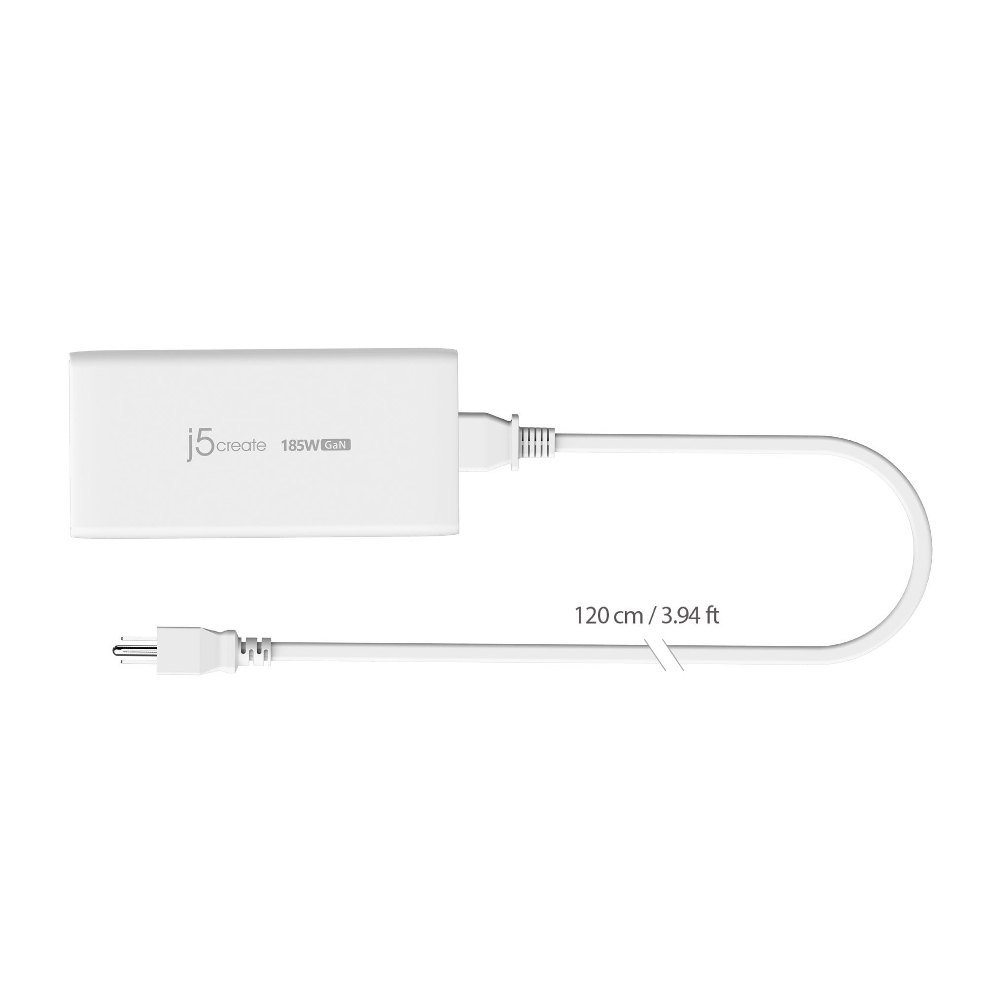 j5create 185W GaN 120 cm / 3.94 ft