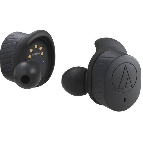 Front. Audio-Technica - Audio-Technica ATH-SPORT7TWBK SonicSport Wireless In-Ear Headphones, Black - Black.