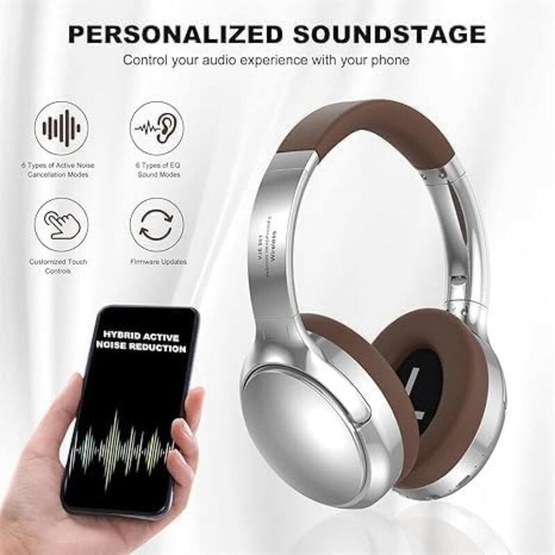 PERSONALIZED SOUNDSTAGE  
Control your audio experience with your phone  

- 6 Types of Active Noise Cancellation Modes  
- 6 Types of EQ Sound Modes  
- Customized Touch Controls  
- Firmware Updates  

HYBRID ACTIVE NOISE REDUCTION