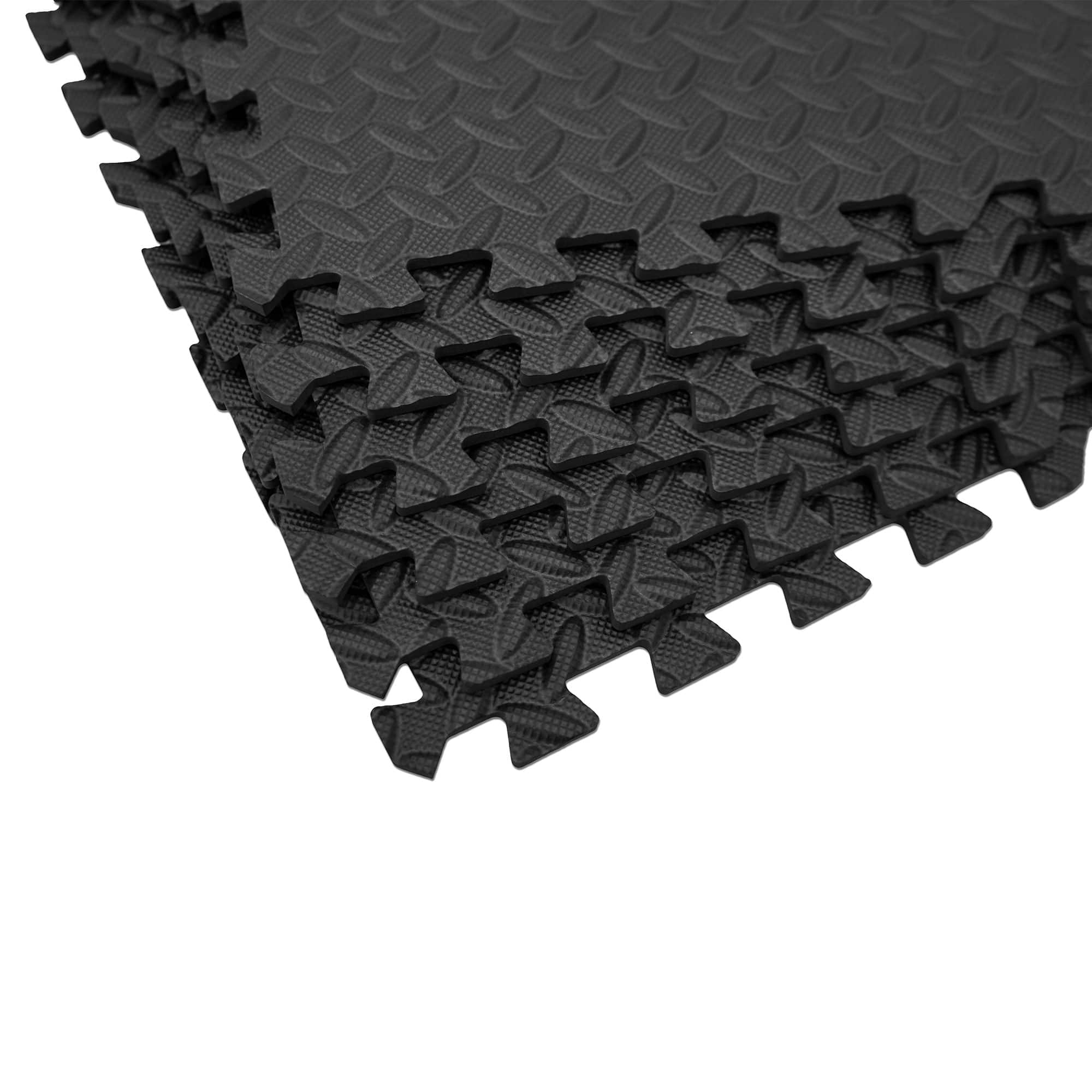 Alt View 16. Centr - Gym Flooring Exercise Mats - 96 Sq Ft - Black.