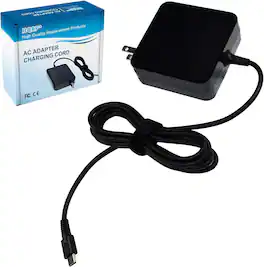 HQRP - 65W USB-C Laptop Charger for HP Spectre x360, Envy, EliteBook x360, Pavilion, Chromebook, Elite x2 Type-C AC Adapter - Black