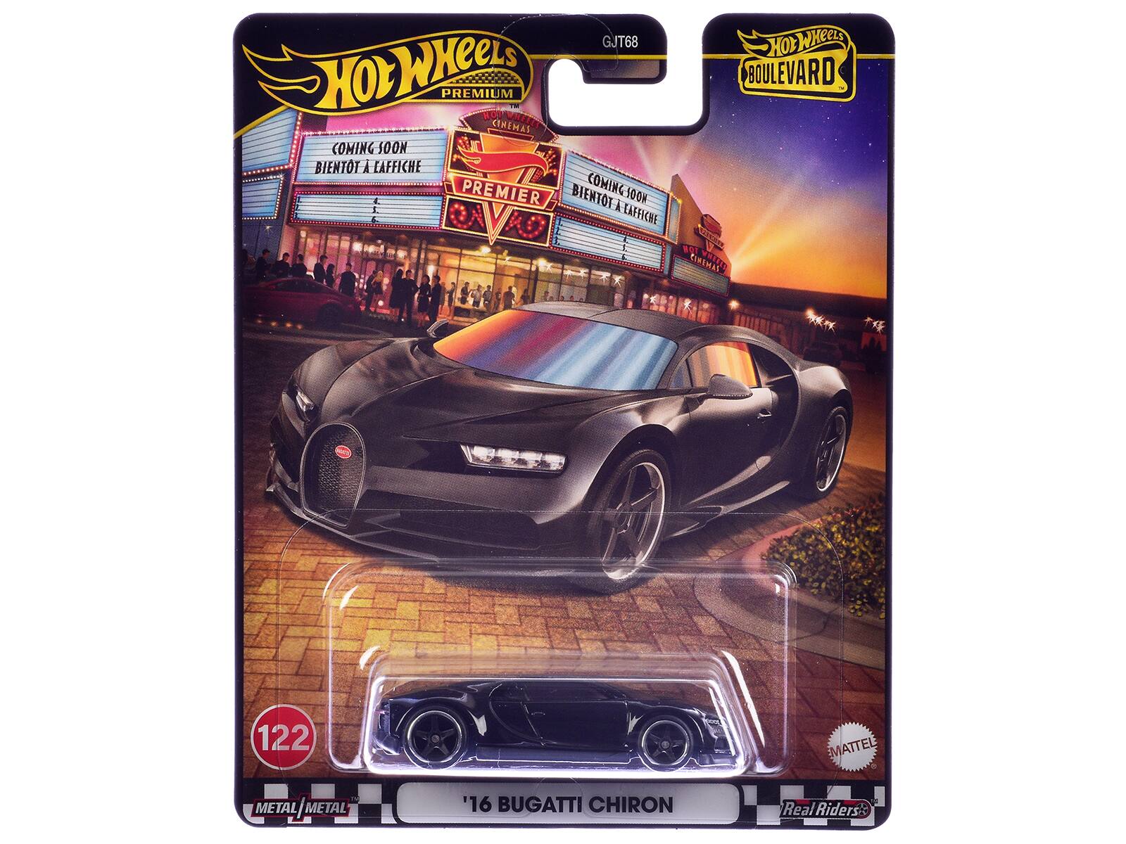 2016 Bugatti Chiron "Boulevard" Series Diecast Model Car by Hot Wheels - Black