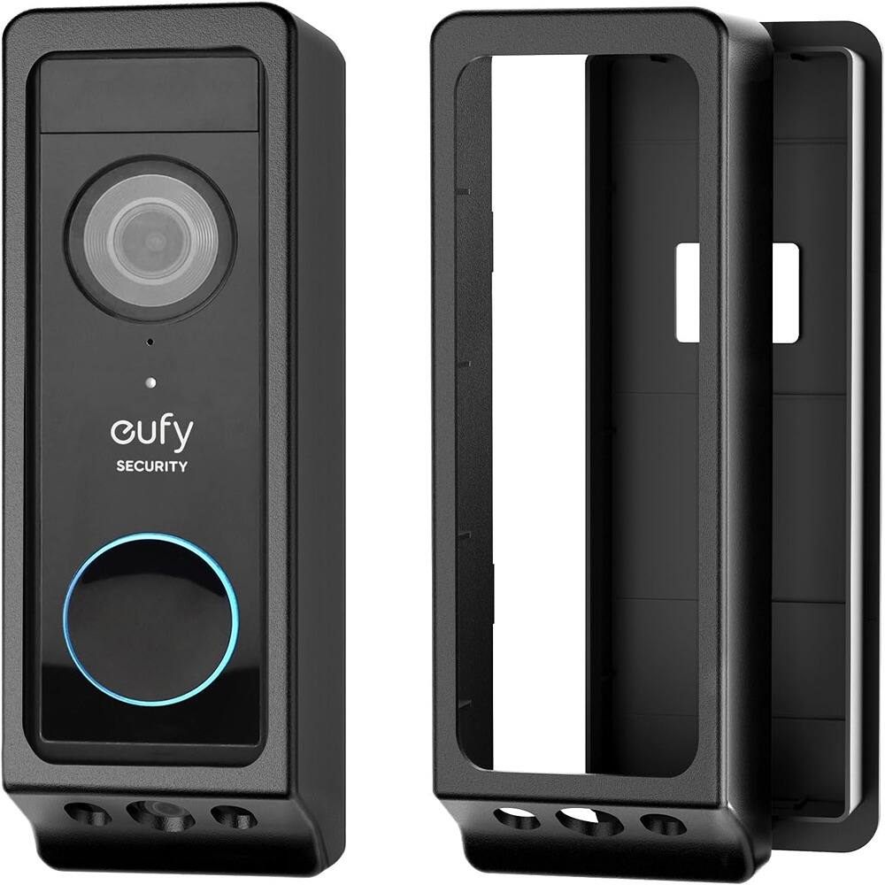 Schertz - Anti-Theft Video Doorbell Mount – No-Drill Bracket for Eufy/Wyze - Black