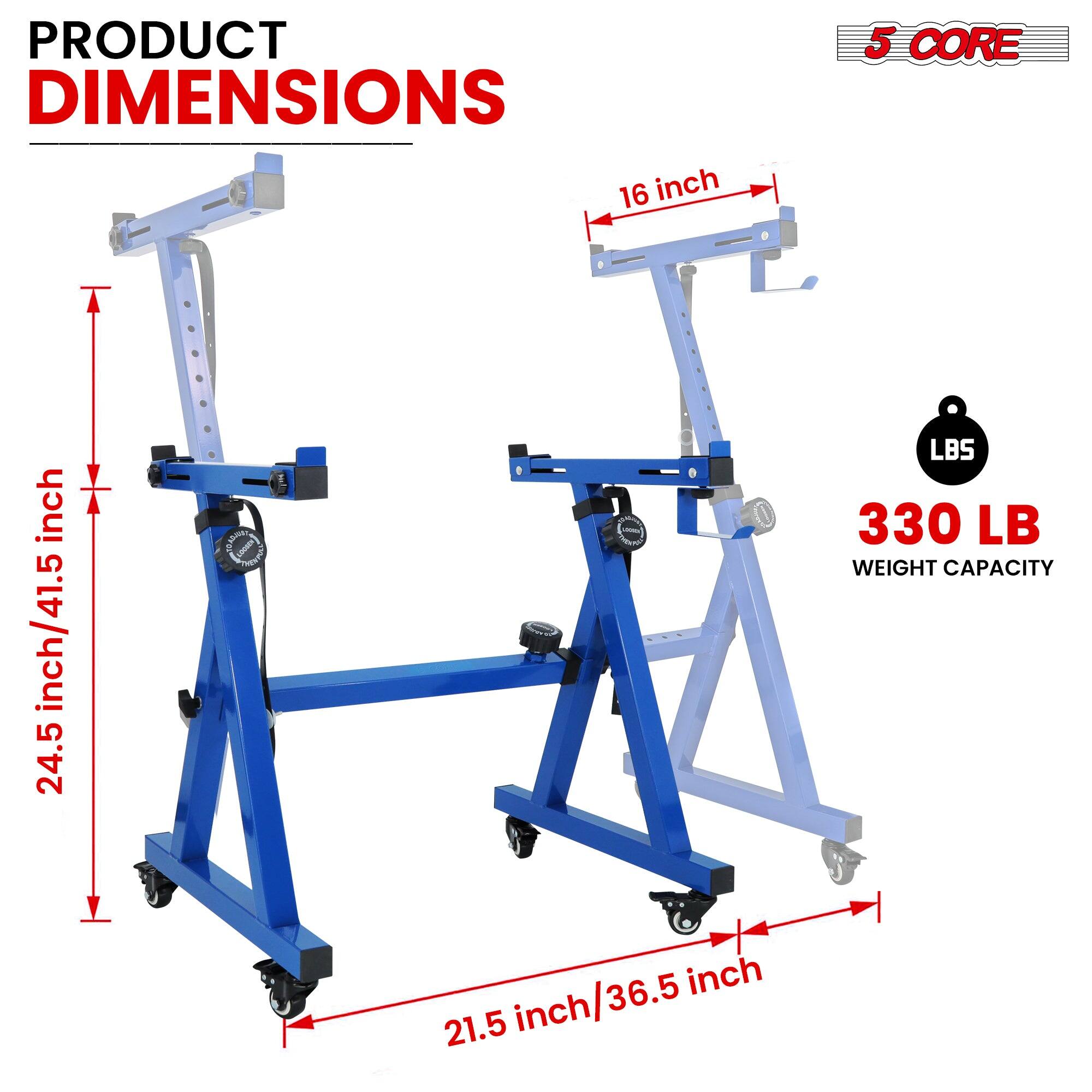 PRODUCT DIMENSIONS

- 24.5 inch/41.5 inch
- 16 inch
- 21.5 inch/36.5 inch

WEIGHT CAPACITY: 330 LB

5 CORE