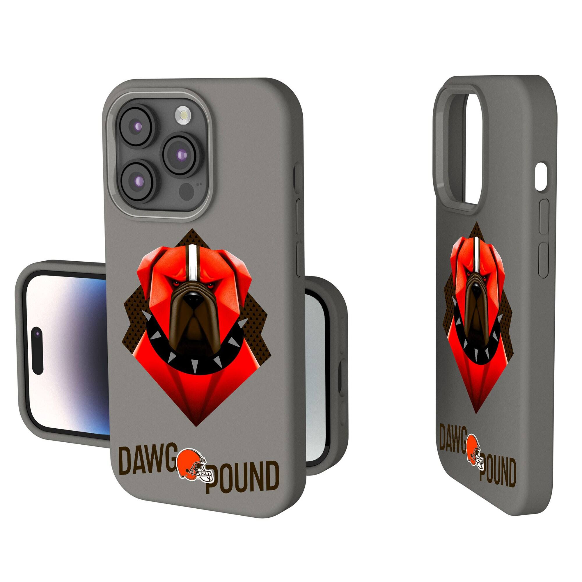 Keyscaper - NFL - Cleveland Browns 2024 Illustrated Limited Edition Soft Touch iPhone Case - 14 - Gray