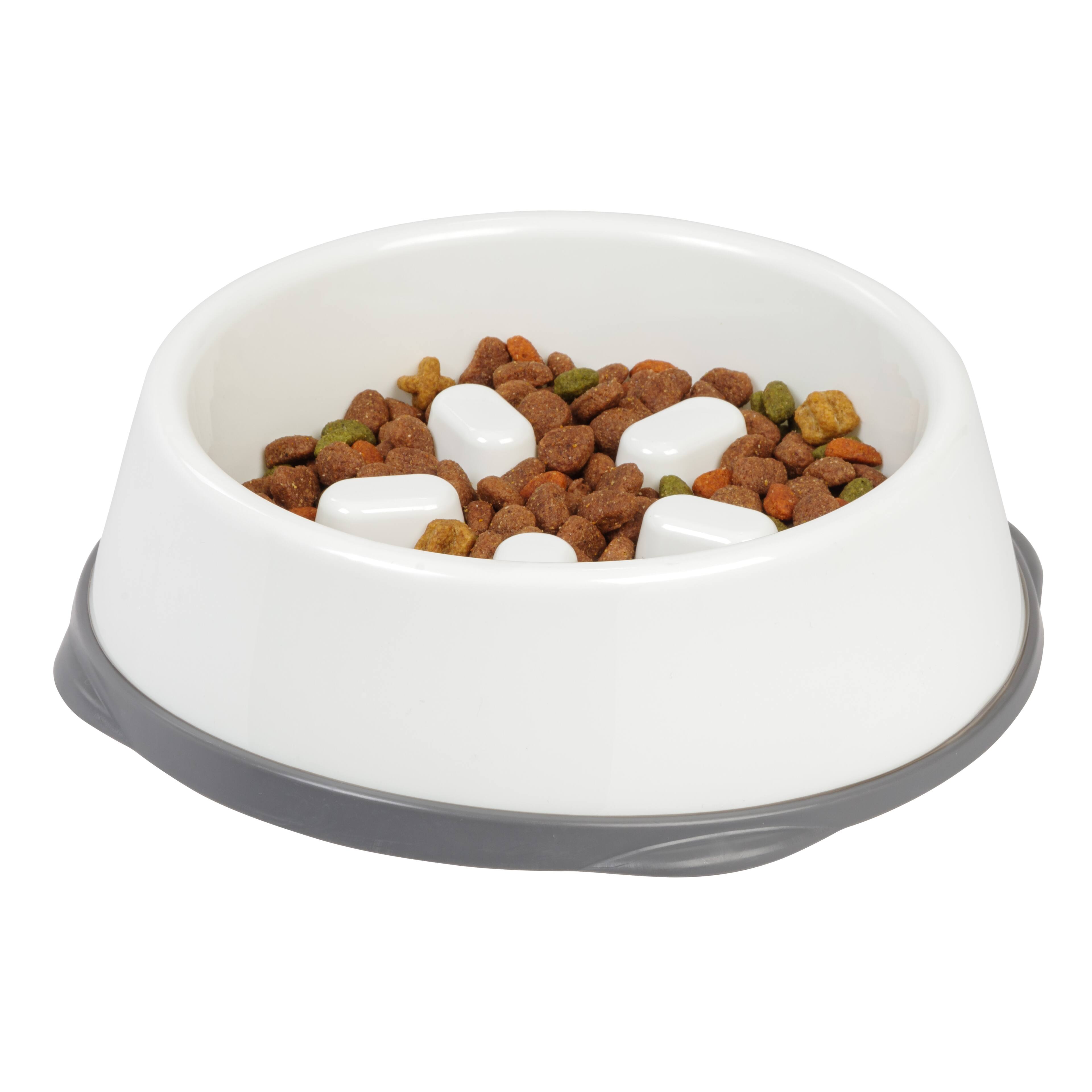 Alt View 4. IRIS USA - IRIS USA 2Cup/4Cup Slow Feeder Dog Bowl for Pets - White/Gray.