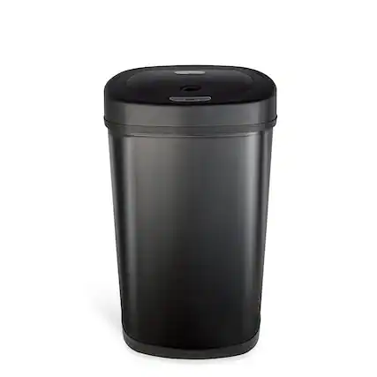 Front. Nine Stars - Rectangular Motion Sensor Trash Can 13.2 Gallon.