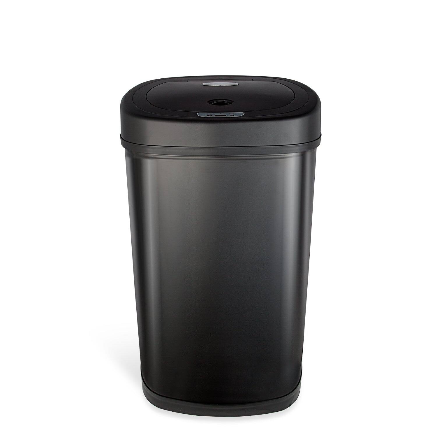 Front. Nine Stars - Rectangular Motion Sensor Trash Can 13.2 Gallon.