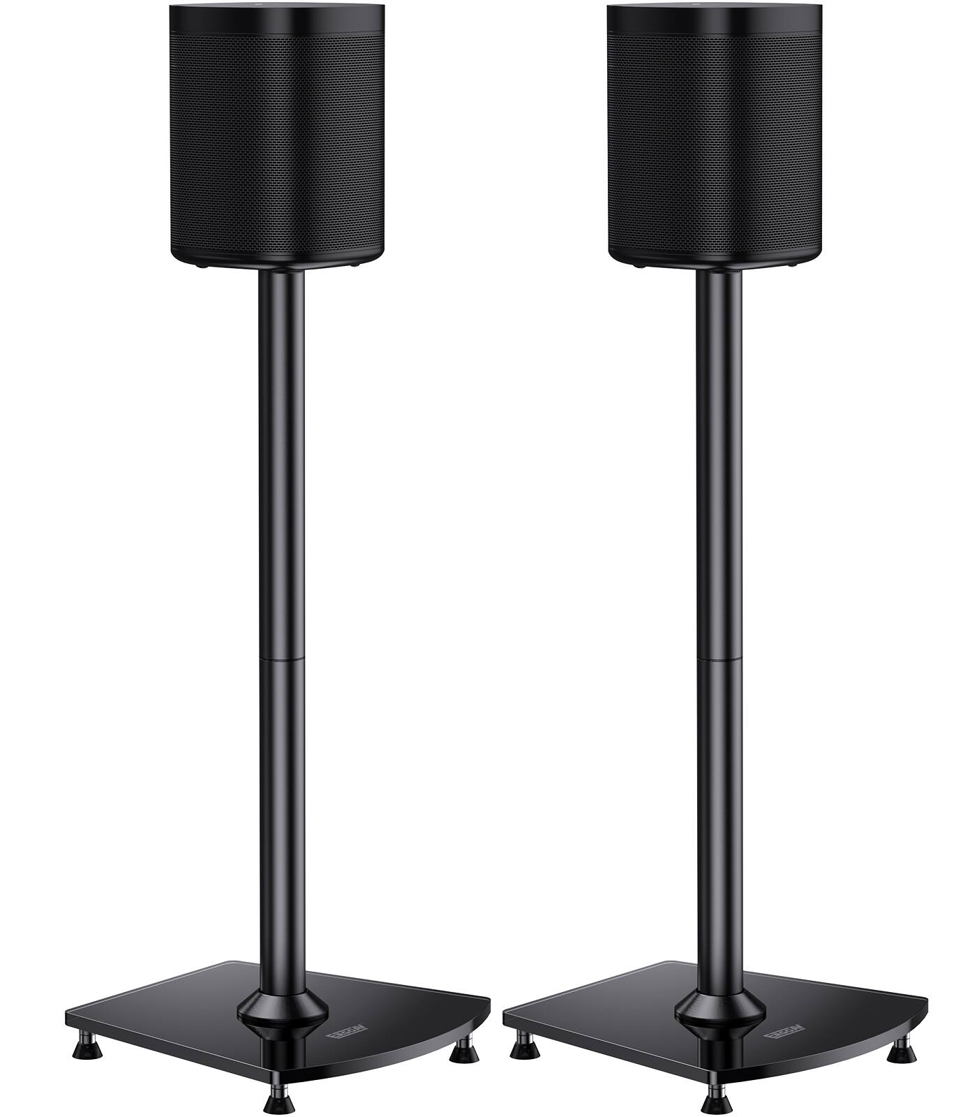 Angle. ErgoAV - Sonos Speaker Stands - Fixed Height - Black.