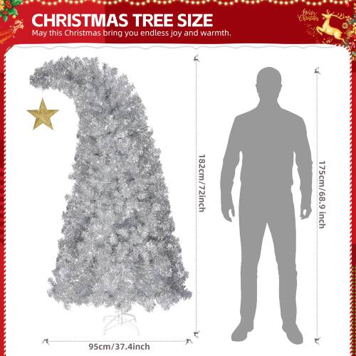 CHRISTMAS TREE SIZE  
May this Christmas bring you endless joy and warmth.  

182cm/72inch  
175cm/68.9 inch  
95cm/37.4inch