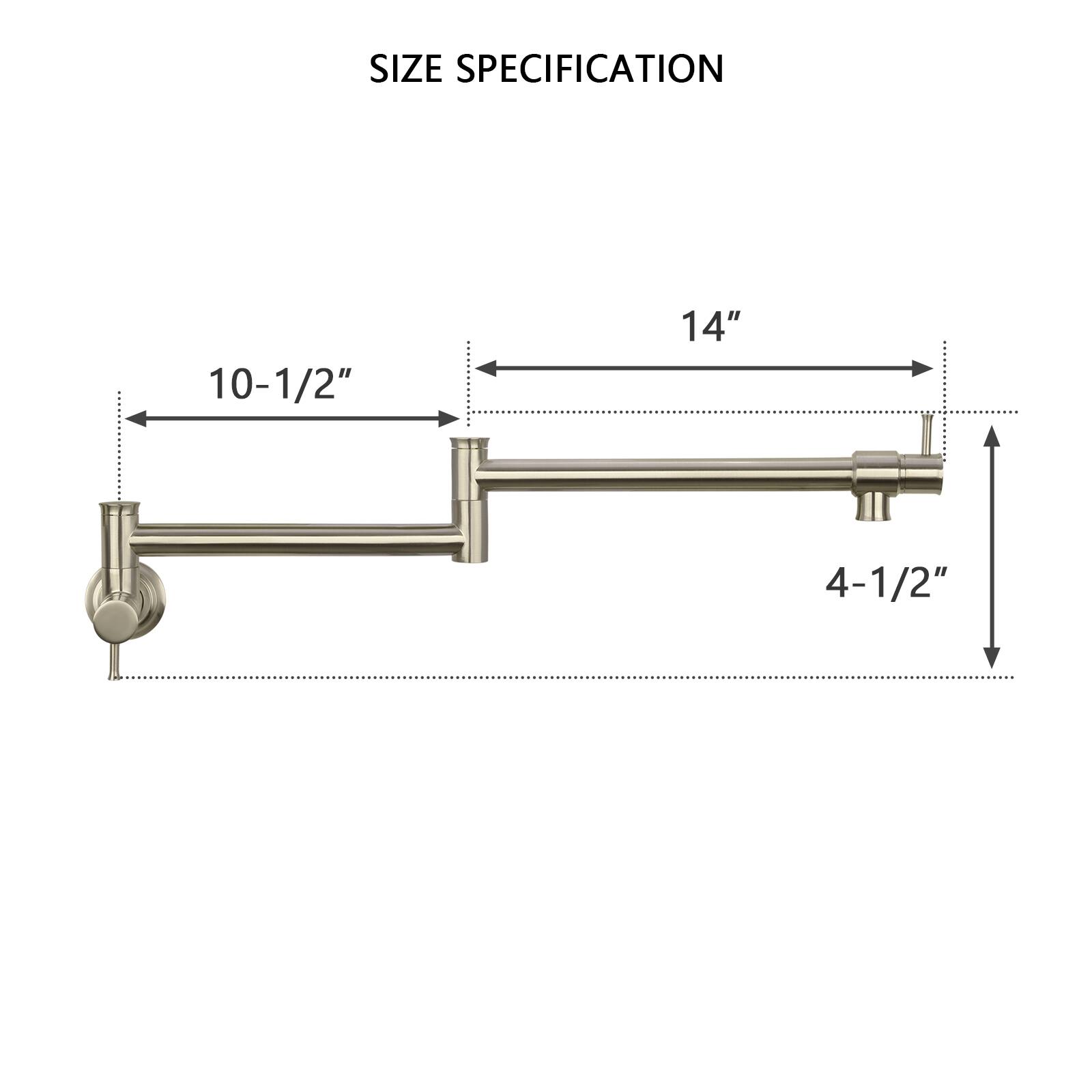 SIZE SPECIFICATION  
10-1/2" 14" 4-1/2"
