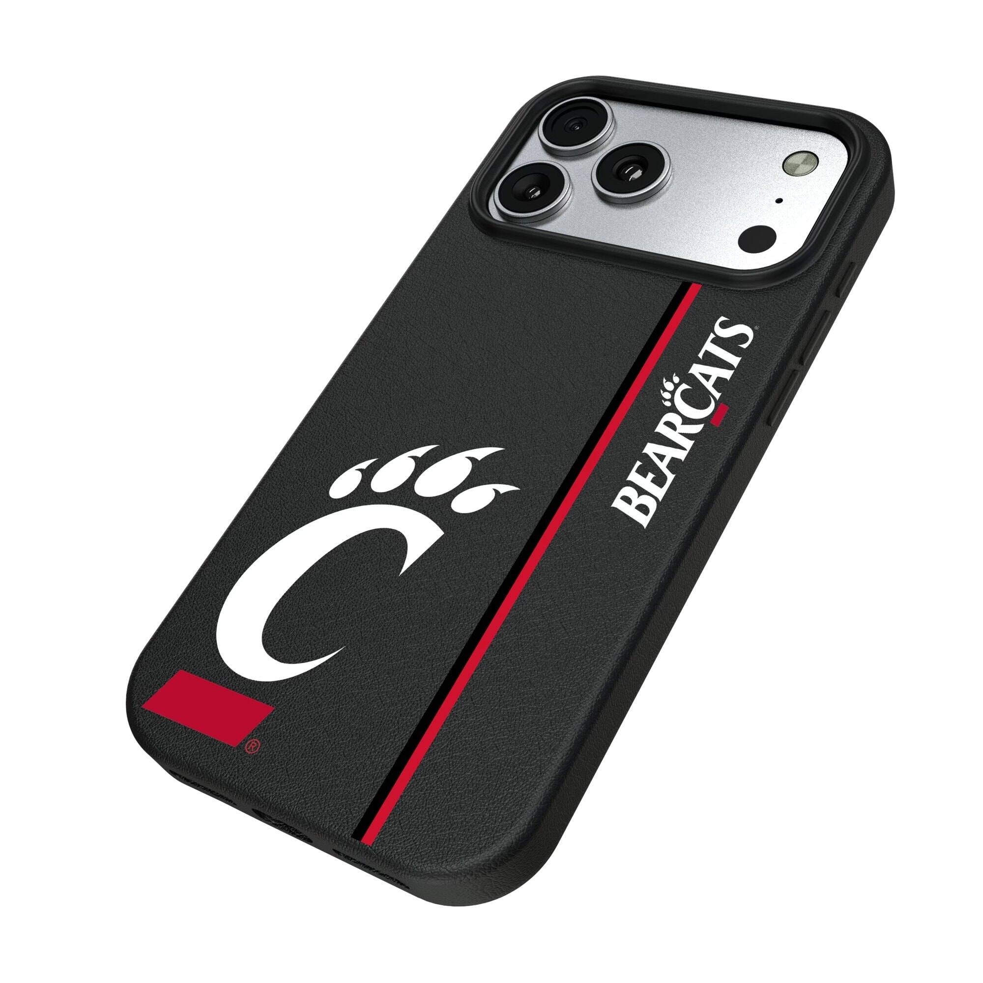 Alt View 1. Keyscaper - Cincinnati Bearcats iPhone Magnetic Bump Case - 15 Pro Max - Black.