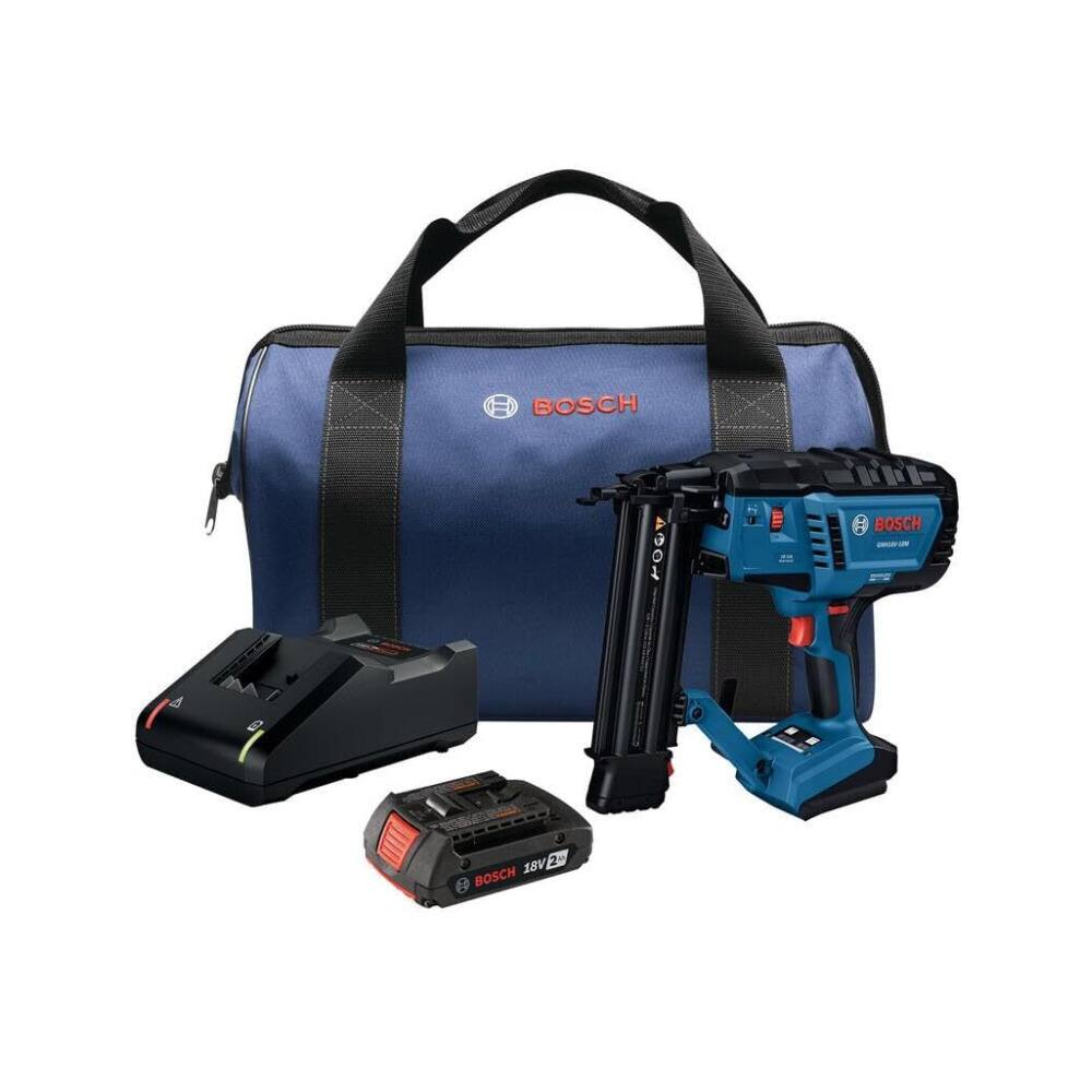 Bosch - GNH18V-18MB12 18V Brushless 18-Gauge Brad Nailer Kit with 2Ah Battery