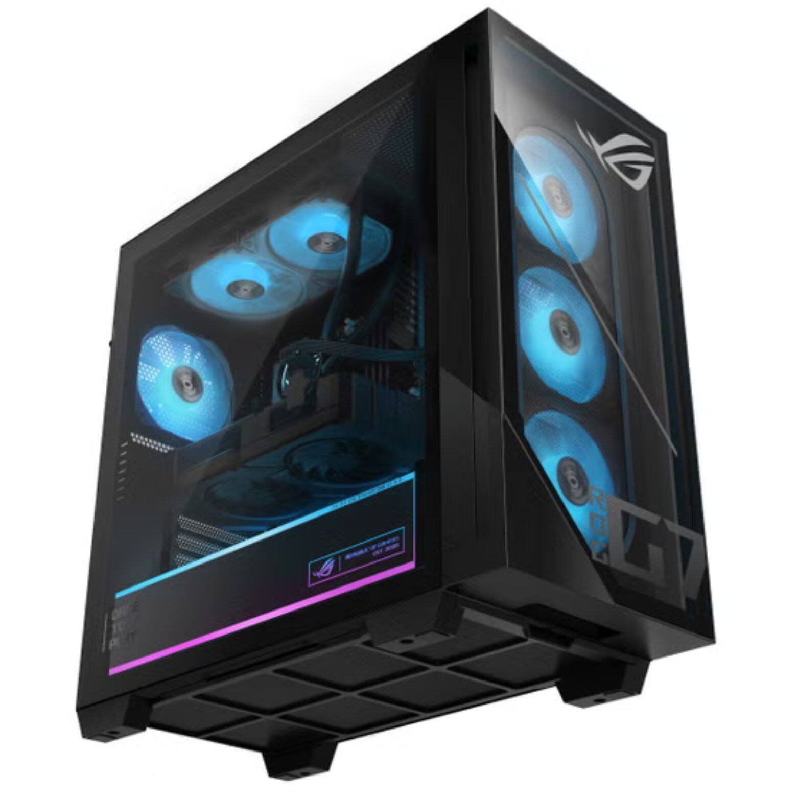 Alt View 1. ASUS - ROG GM700 58L AMD Ryzen 7 8700F 4.1 GHz 32GB DDR5 1TB SSD NVIDIA GeForce RTX 5060 Windows 11 Home Gaming Desktop - Black.
