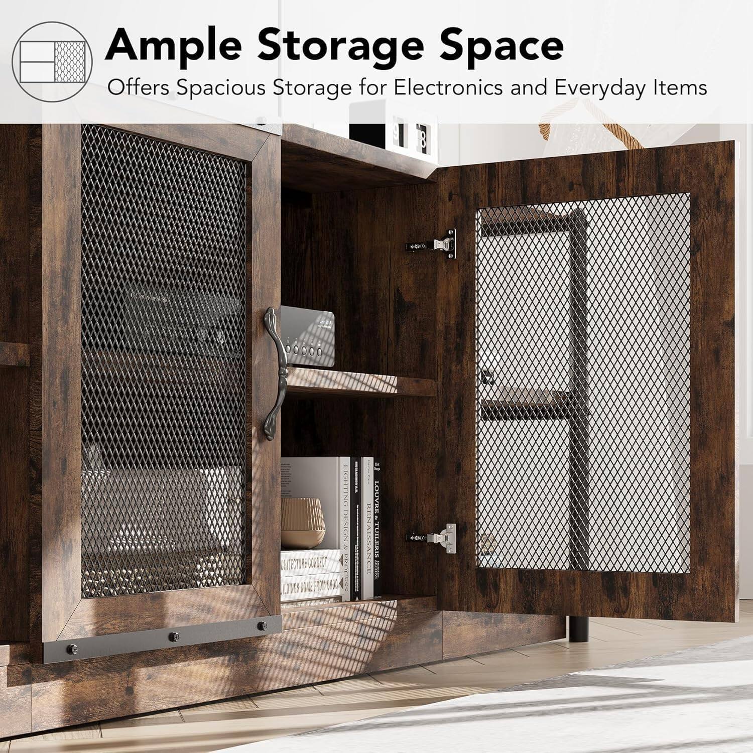 Ample Storage Space  
Offers Spacious Storage for Electronics and Everyday Items