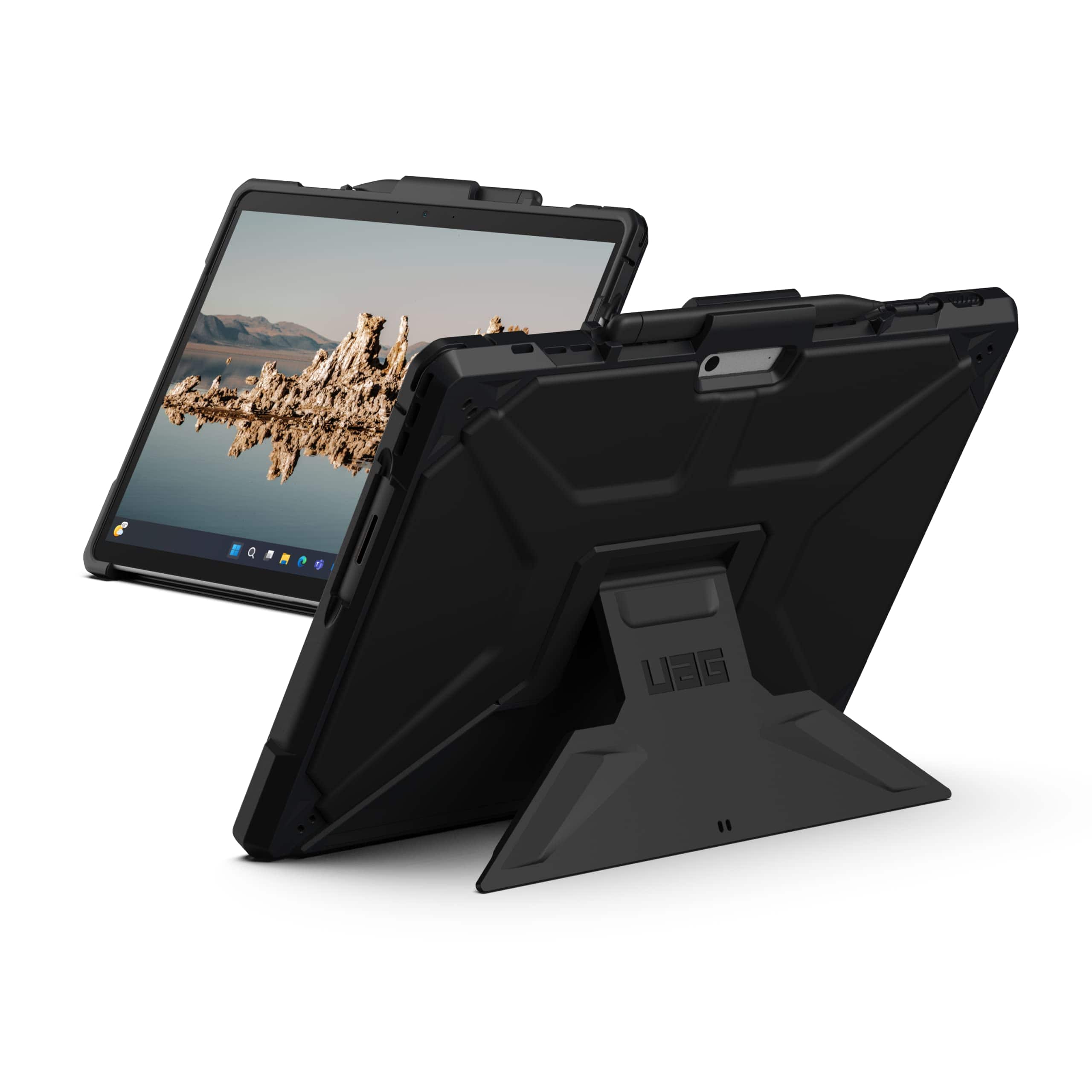 UAG - Microsoft Surface Pro 13" 12th Edition/11th Edition Case w/ Built-in Kickstand & Pen Holder, Sleek & Smooth Exterior - Black