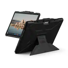 Front. UAG - Microsoft Surface Pro 13" 12th Edition/11th Edition Case w/ Built-in Kickstand & Pen Holder, Sleek & Smooth Exterior - Black.