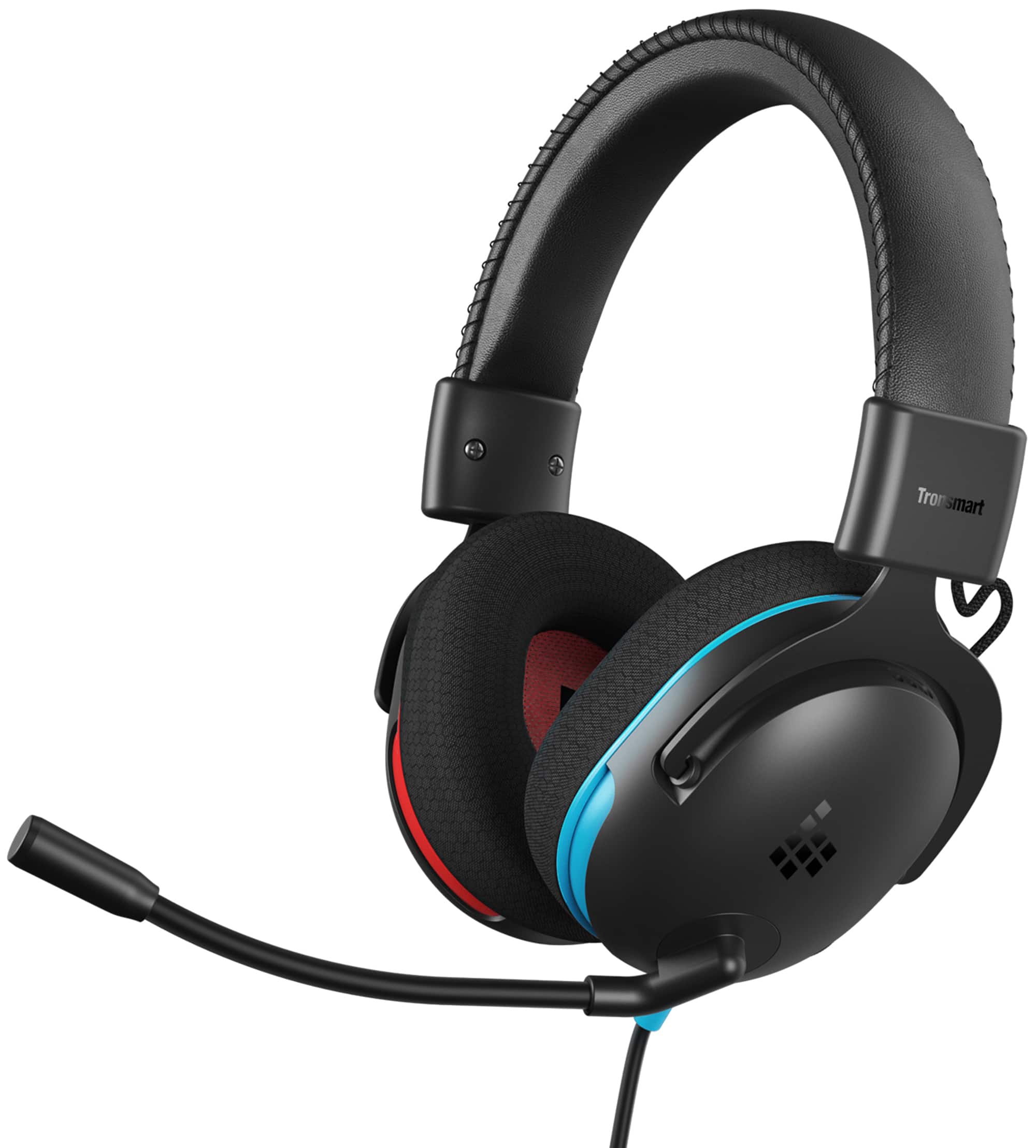 Alt View 1. Tronsmart - Multiplatform Gaming Headset with 3.5mm Wired Connection for Nintendo Switch 2, PlayStation, Xbox, PC & Mobile - Switch/Red/Black.