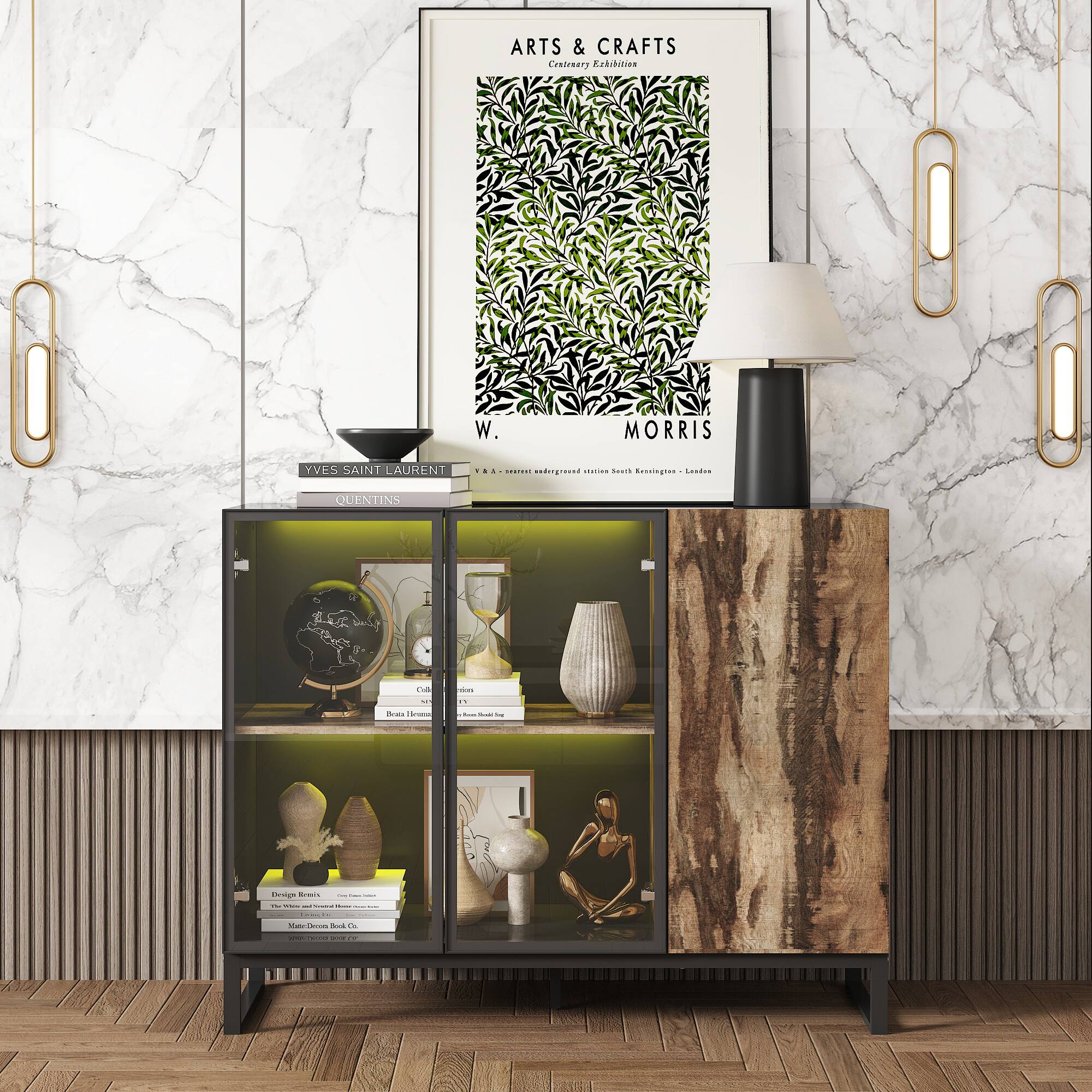 ARTS & CRAFTS  
Crafts Exhibition  
W. MORRIS  
Background Station South Kensington - London  

YVES SAINT LAURENT  
QUENTINS  

Design Matters  
The Design Reader  
Marte Decor Book Co.