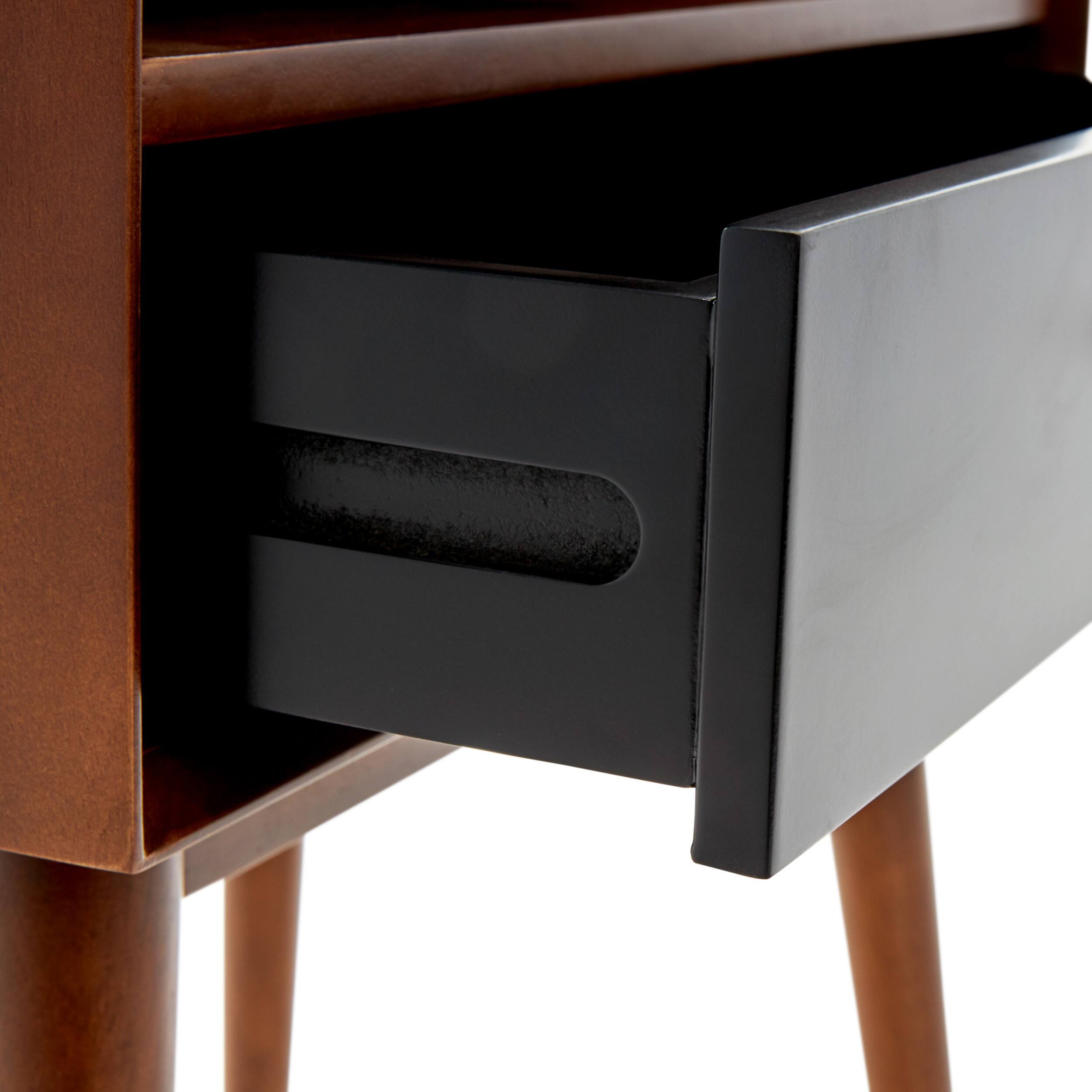 Alt View 11. Adore Decor - Rivet Mid-Century Modern Wood Media TV Console Table - Walnut Brown.