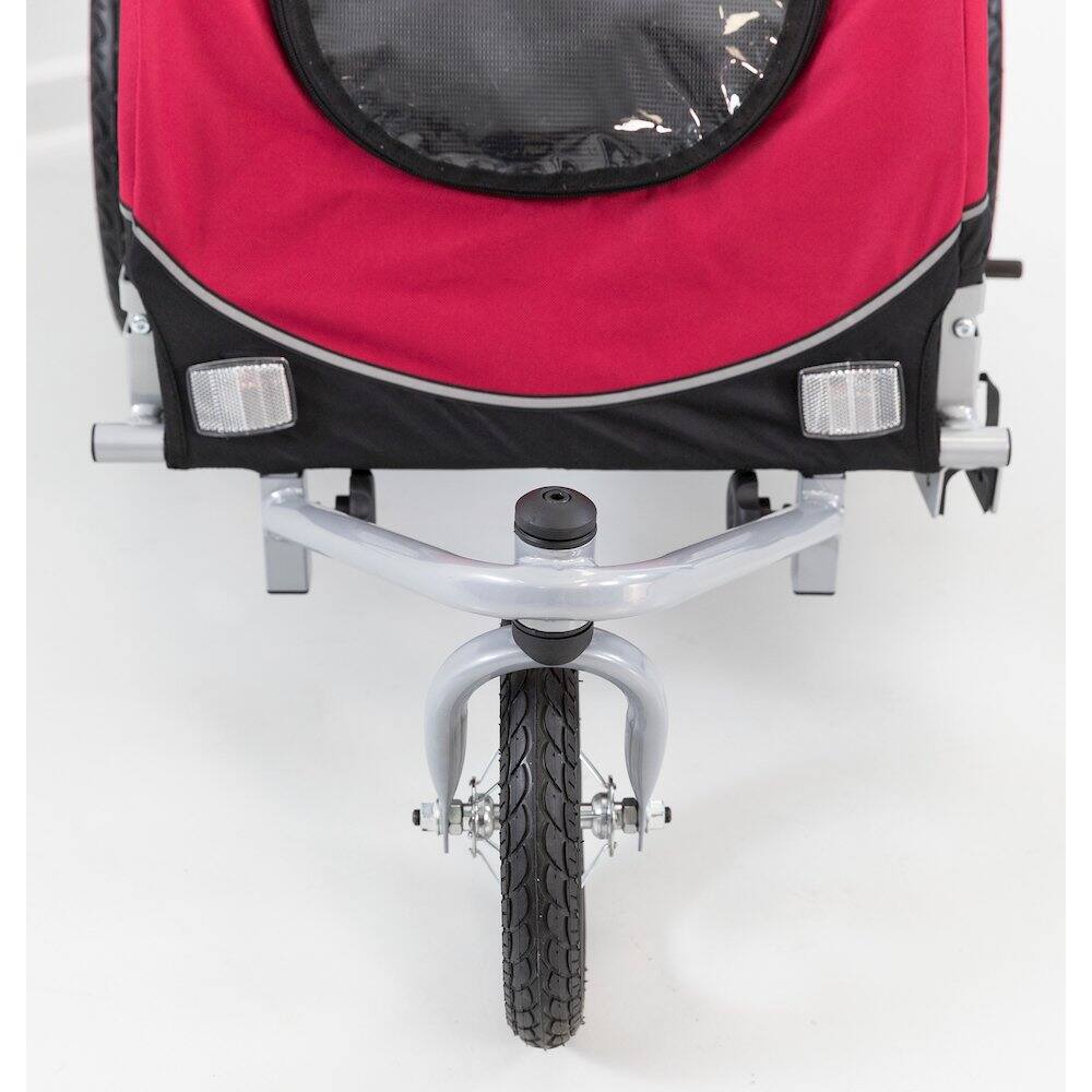 Angle. TRIXIE - Conversion Kit for 2-in-1 Bicycle Trailer - Silver/Black.