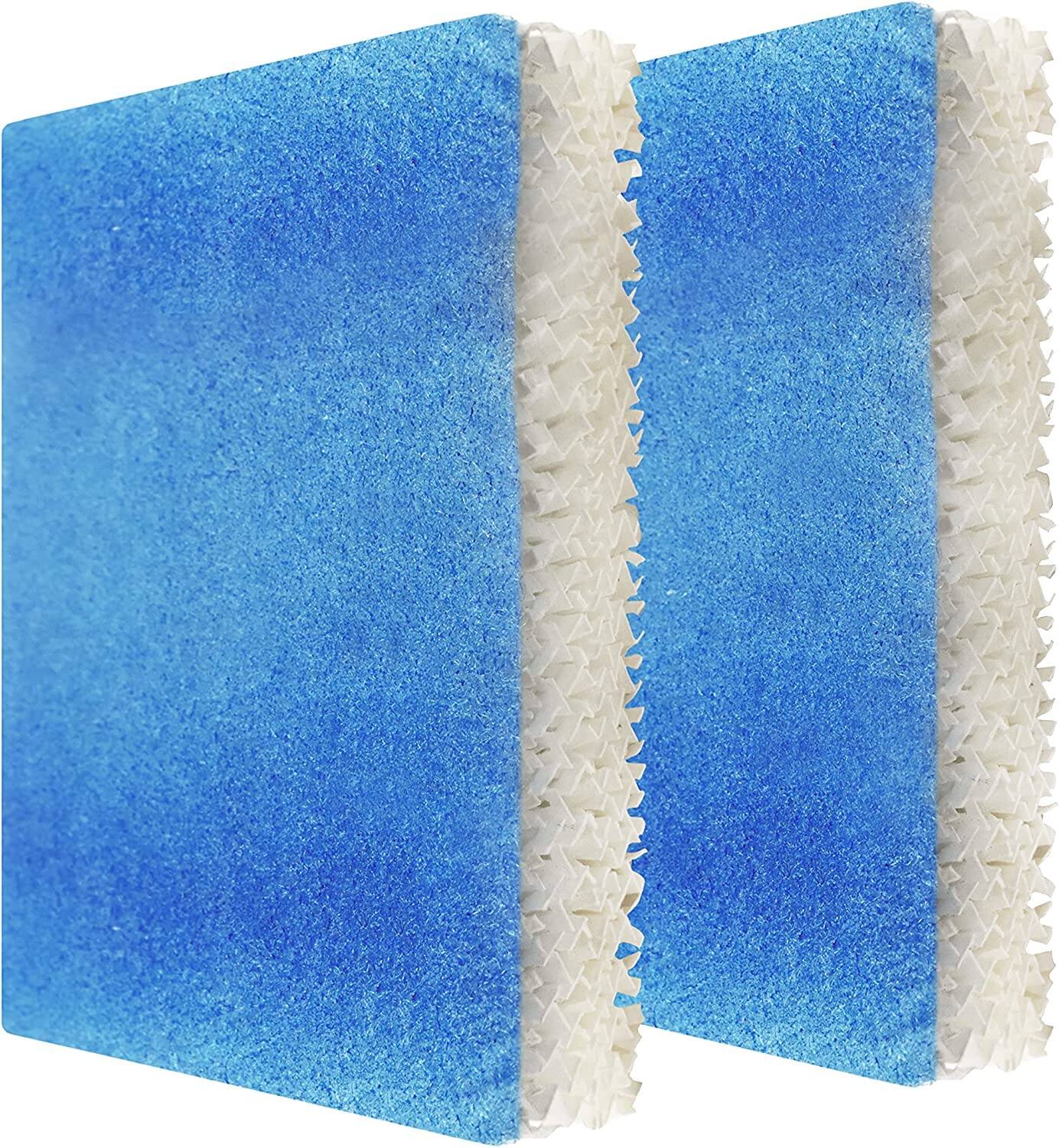 Front. HQRP - 2-Pack Humidifier Wick T Replacement with Blue Pre-Filter for Honeywell HFT600, HEV615, HEV620.