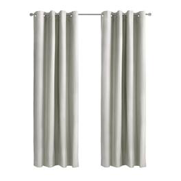 Commonwealth Home Fashions - Thermaplus Alpine Blackout Premium Stylish and Functional Grommet Curtain Panel 52" x 95" - White