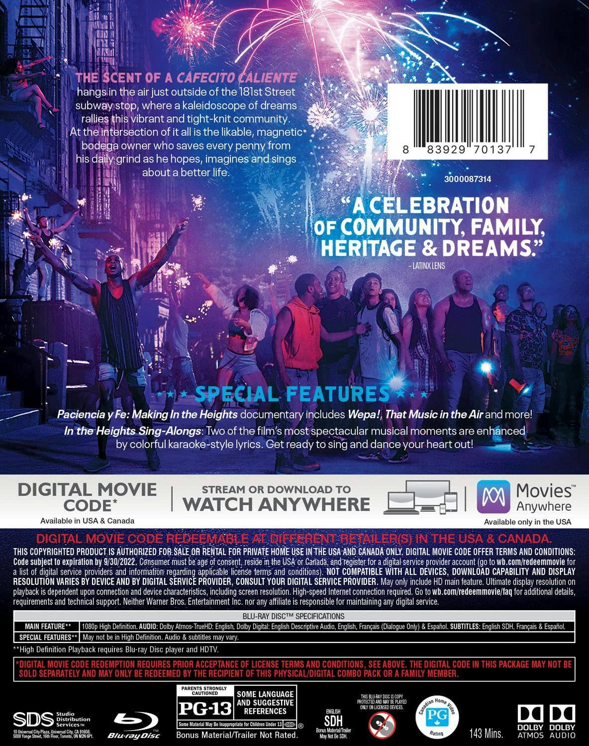 Back. In the Heights [Blu-ray].
