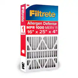 Filtrete - Allergen Defense 16 in. W X 25 in. H X 4 in. D Pleated 1000 MPR Pleated Allergen Air Filter
