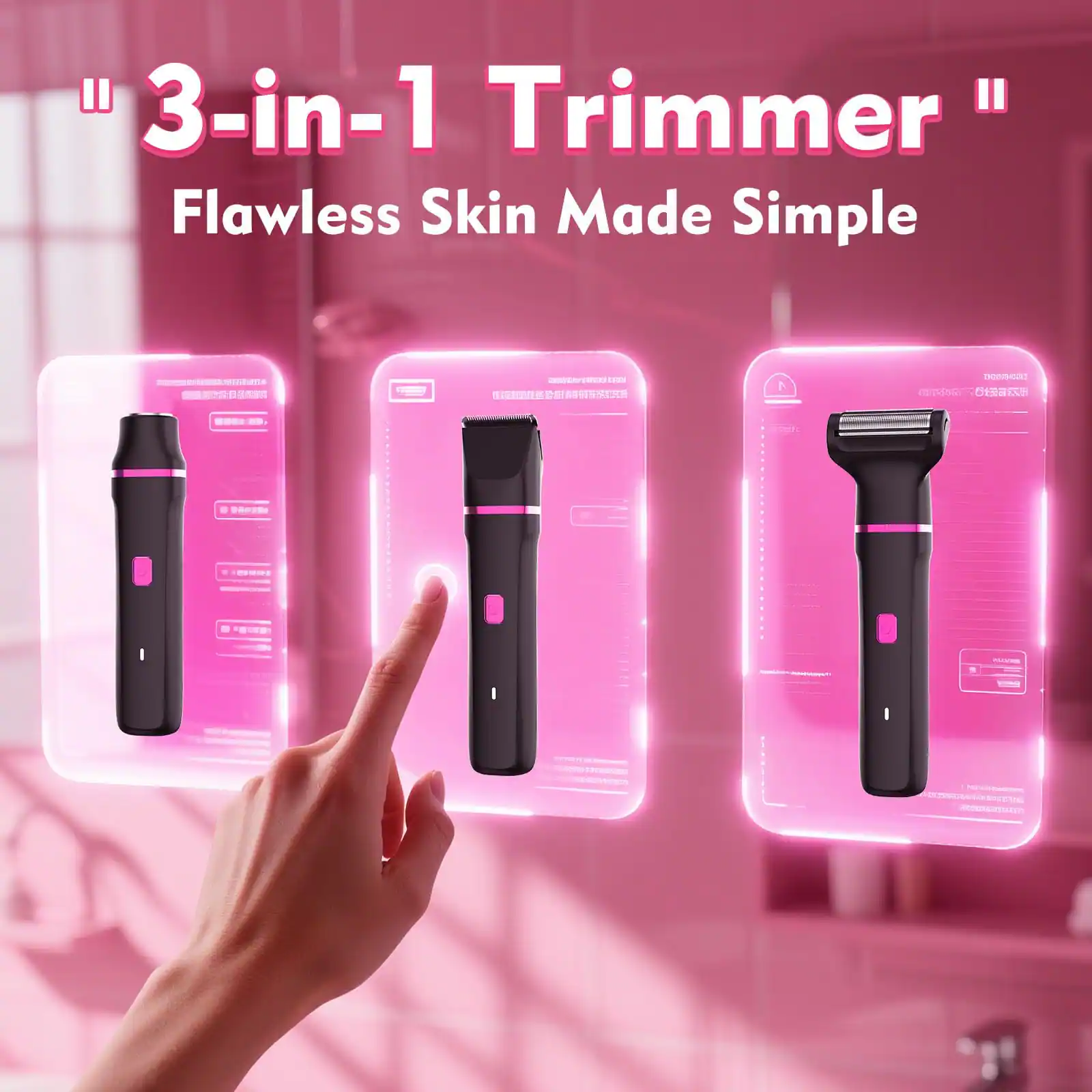 "3-in-1 Trimmer" Flawless Skin Made Simple