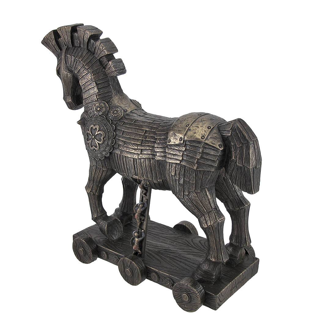 Alt View 3. Veronese Design - Ancient Greek Bronzed Trojan Horse Statue - Bronze.