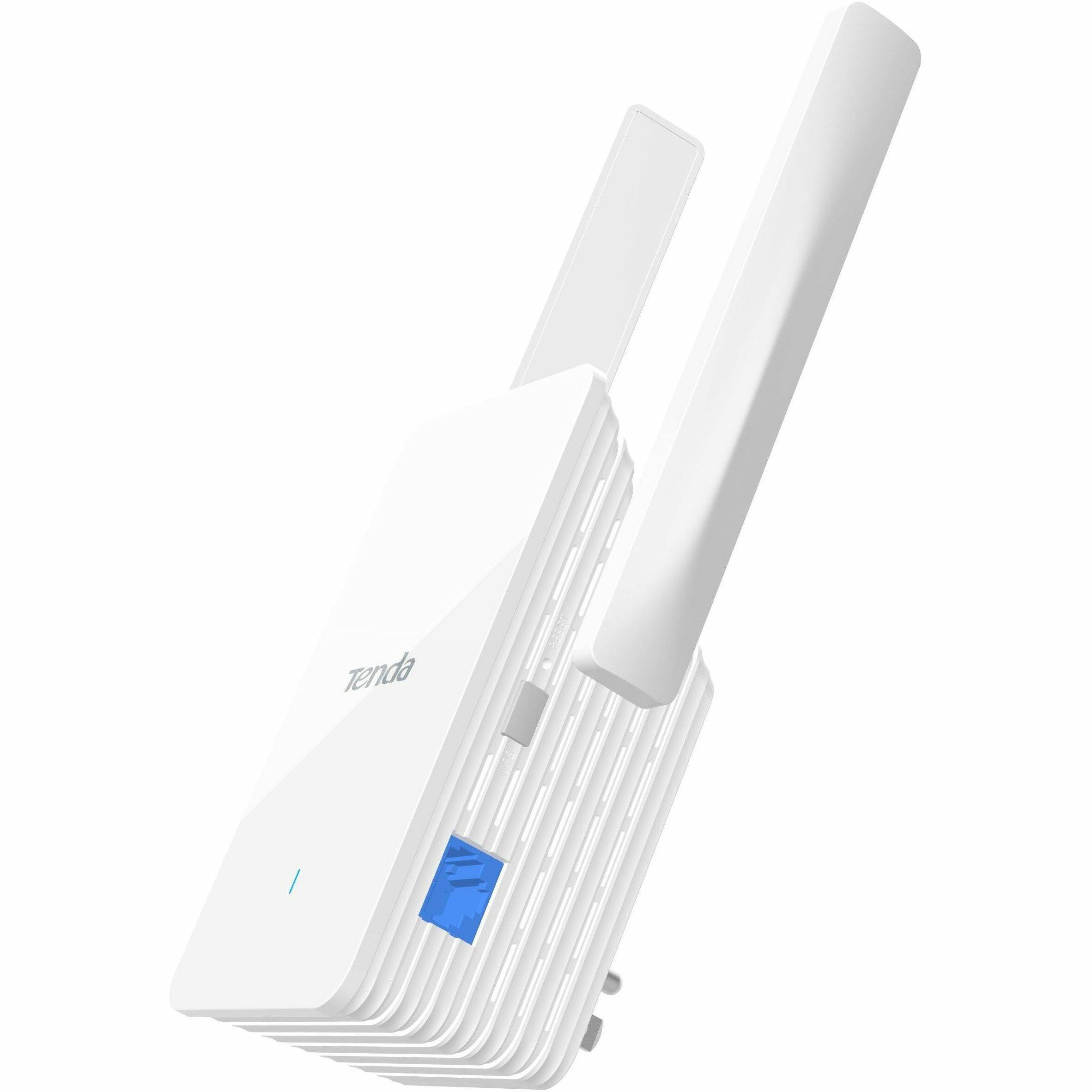 Alt View 1. Tenda - Tenda A23 Dual Band Wi-Fi 6 IEEE 802.11 a/b/g/n/ac/ax 1.47 Gbit/s Wireless Range Extender - 2.40 GHz, 5 GHz - 1 x - White.