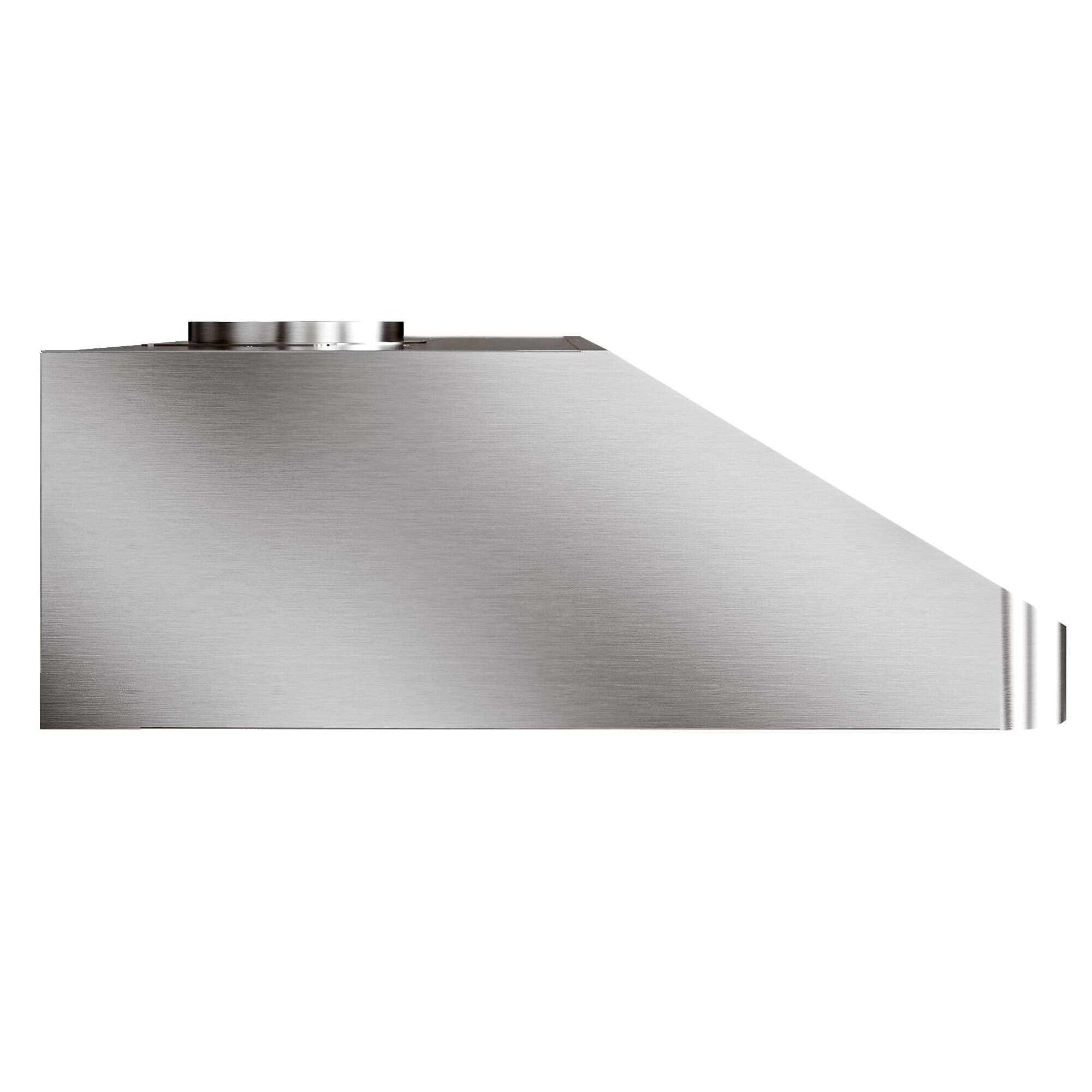 Left. Onefly - 30 inches - Ducted - Under Cabinet Range Hood - silver.