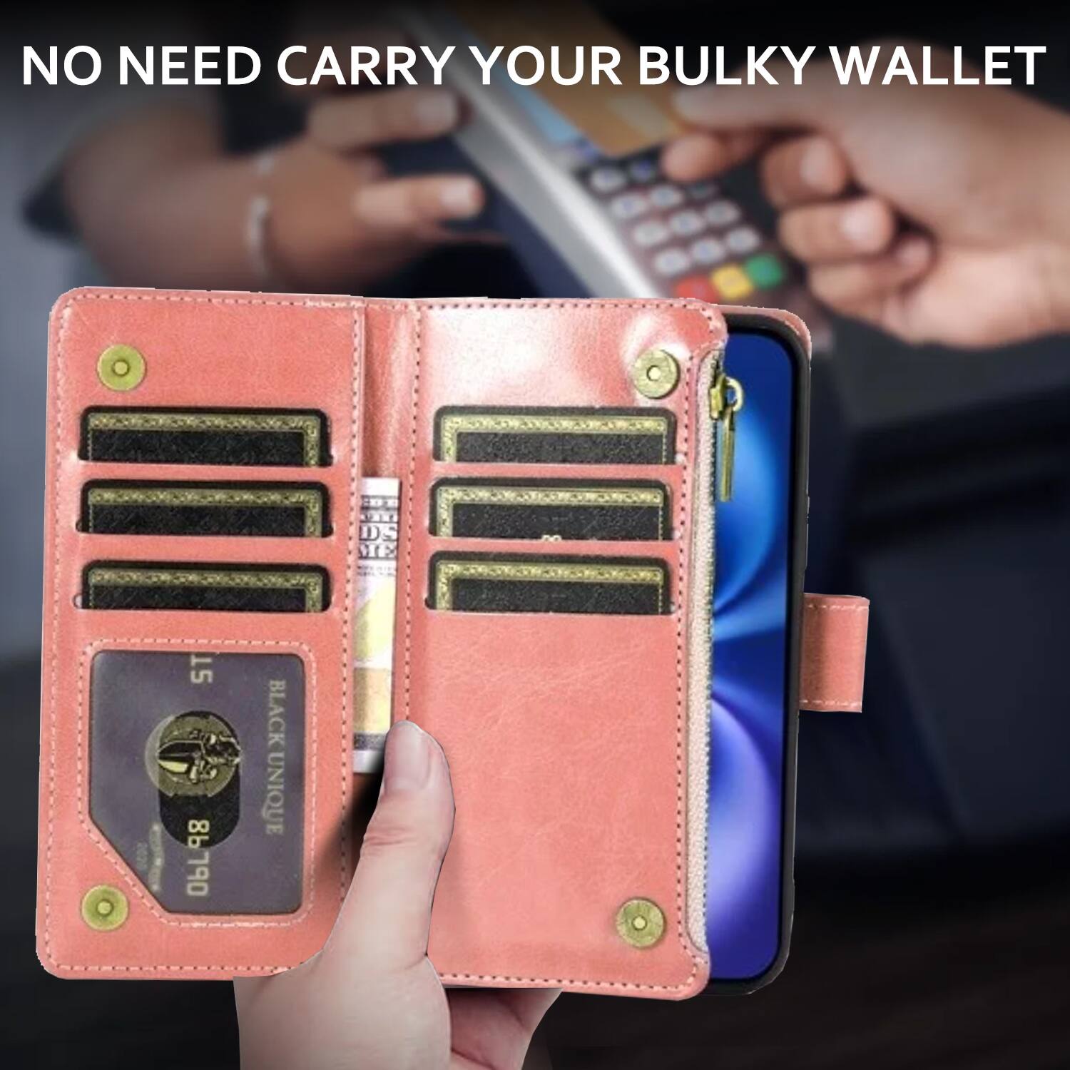 NO NEED CARRY YOUR BULKY WALLET

BLACK UNIQUE