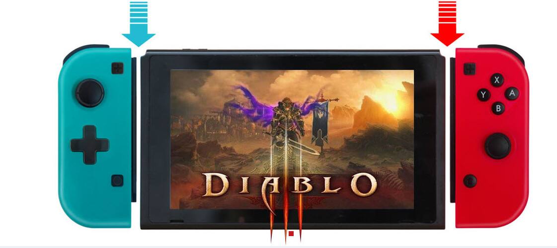 Alt View 4. Cluzine - For Switch Joy-Con & Pro Controller Wireless Bluetooth NS Gamepad - Red.