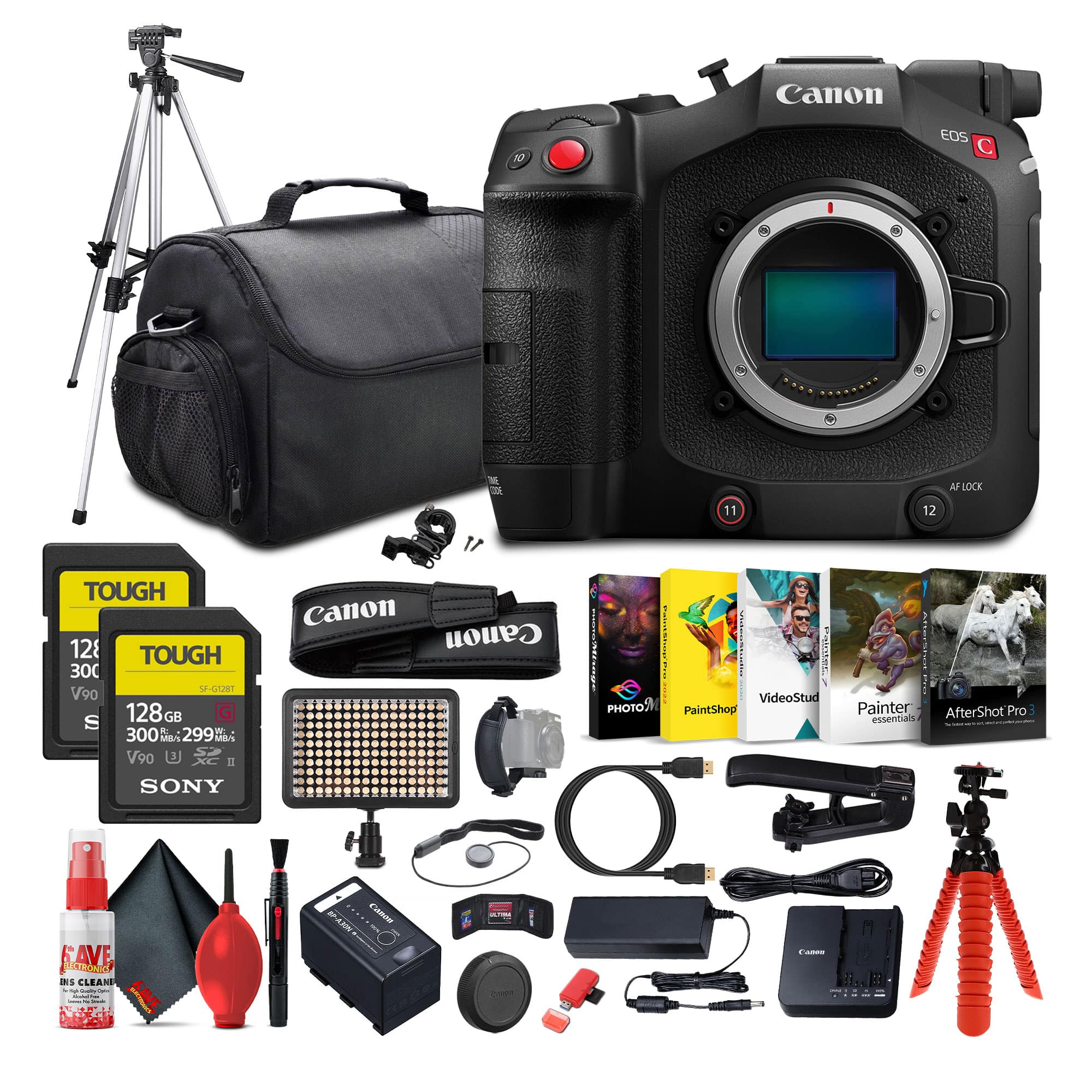 Canon - EOS C80 6K Full-Frame Cinema Camera (Canon RF) + 128GB Memory Card + More