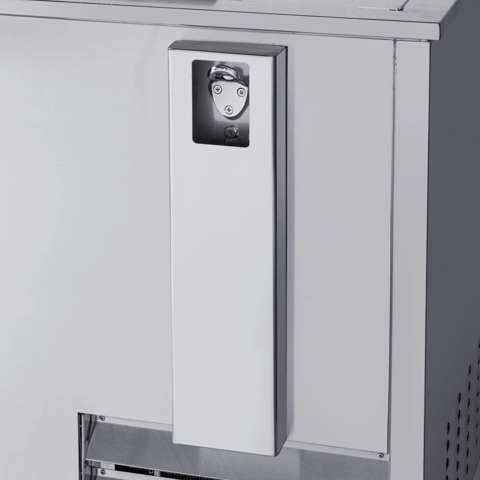 Alt View 5. Koolmore - 65 in. Commercial Bottle Cooler in Stainless-Steel with Built-In Opener, ETL Listed, 19 cu. ft. (KM-BOC65-SS) - Stainless steel.