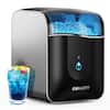 Front. Euhomy - Smart Nugget Ice Maker Countertop - 40lbs/24H Chewable Ice, with APP Control, Auto Clean & Timer - Black.