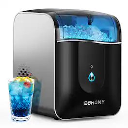 Euhomy - Smart Nugget Ice Maker Countertop - 40lbs/24H Chewable Ice, with APP Control, Auto Clean & Timer - Black
