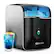 Front. Euhomy - Smart Nugget Ice Maker Countertop - 40lbs/24H Chewable Ice, with APP Control, Auto Clean & Timer - Black.