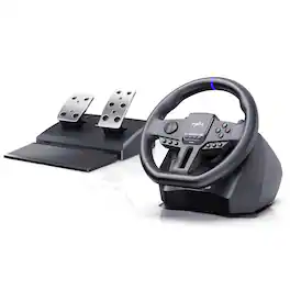 PXN - V900 Gen2 Racing Wheel 270/900° Steering Wheel w/ Vibration, Hall Pedal & Shift Paddles for PC PS4 Xbox Switch - Black