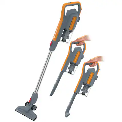 Front. Koblenz - Koblenz Multi-Purpose 600 Watt Stick Vacuum That Can Be Used As A Hand Vacuum For Convenience - Orange/gray.