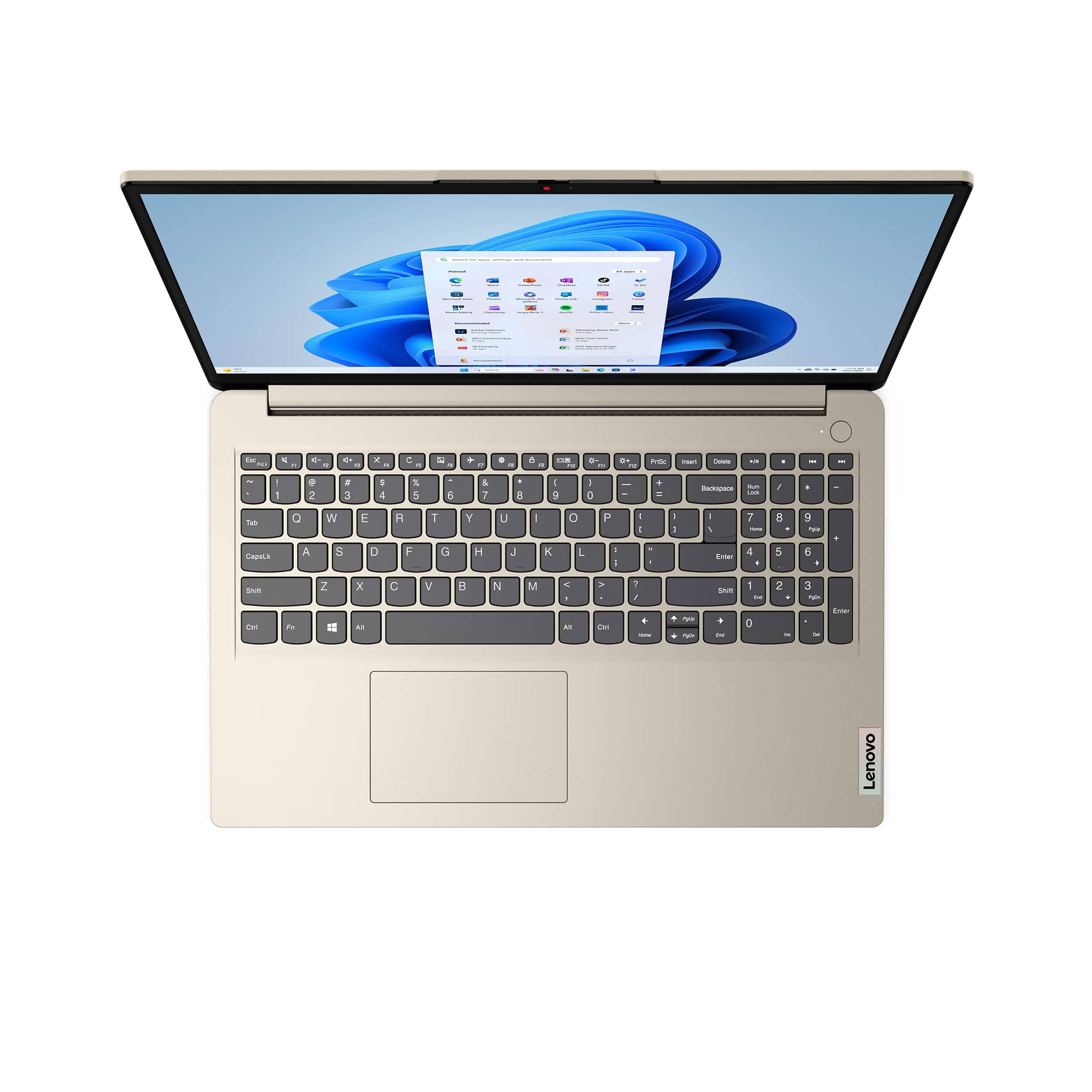 Alt View 3. Lenovo - Lenovo Ideapad 1 15.6" HD Laptop - Intel Celeron N4500 - 8GB Memory - 128GB eMMC - Sand - Sand.