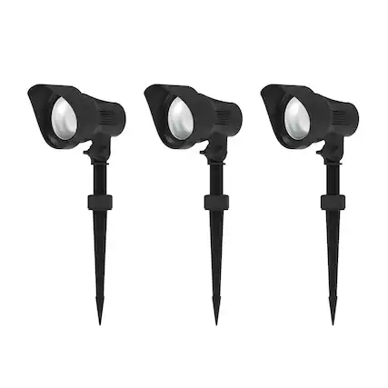 Front. Living Accents - Living Accents Black Low Voltage 12 W LED Pathway Light 3 pk.